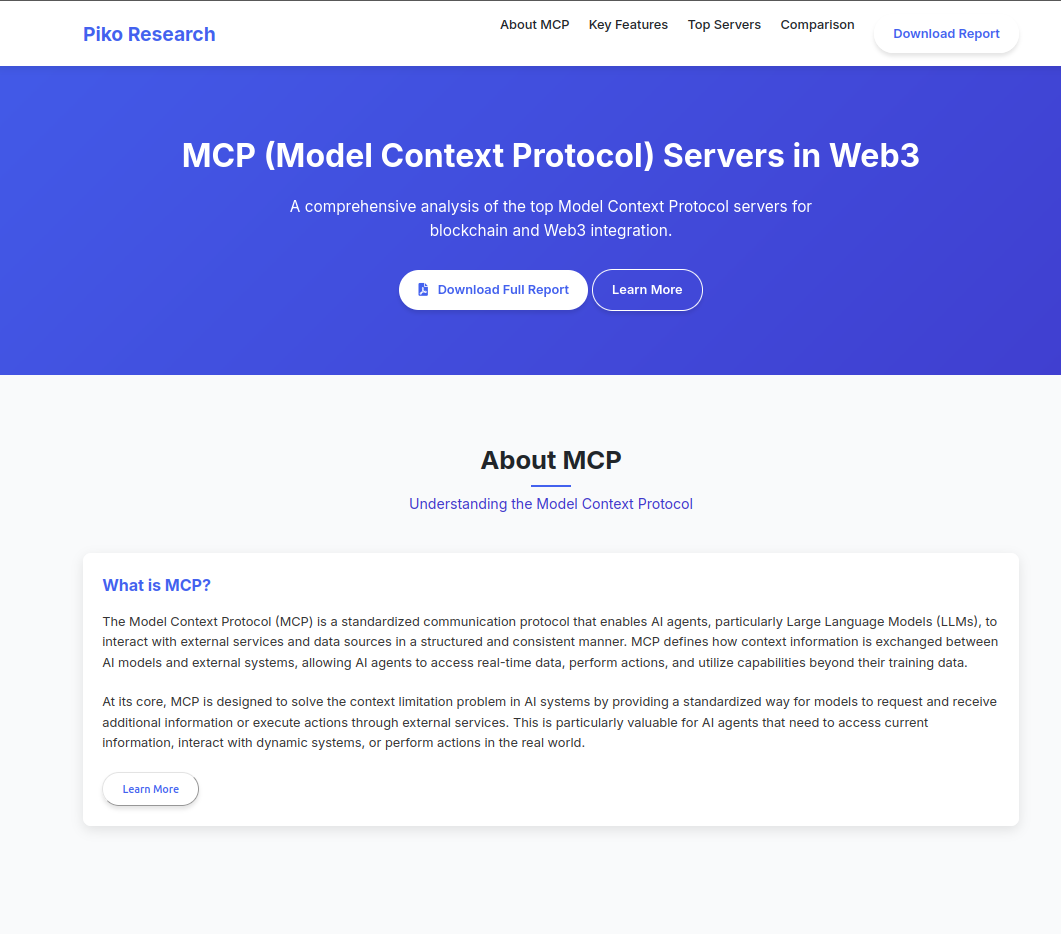 Piko Piko Research: MCP Servers in Web3